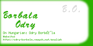 borbala odry business card